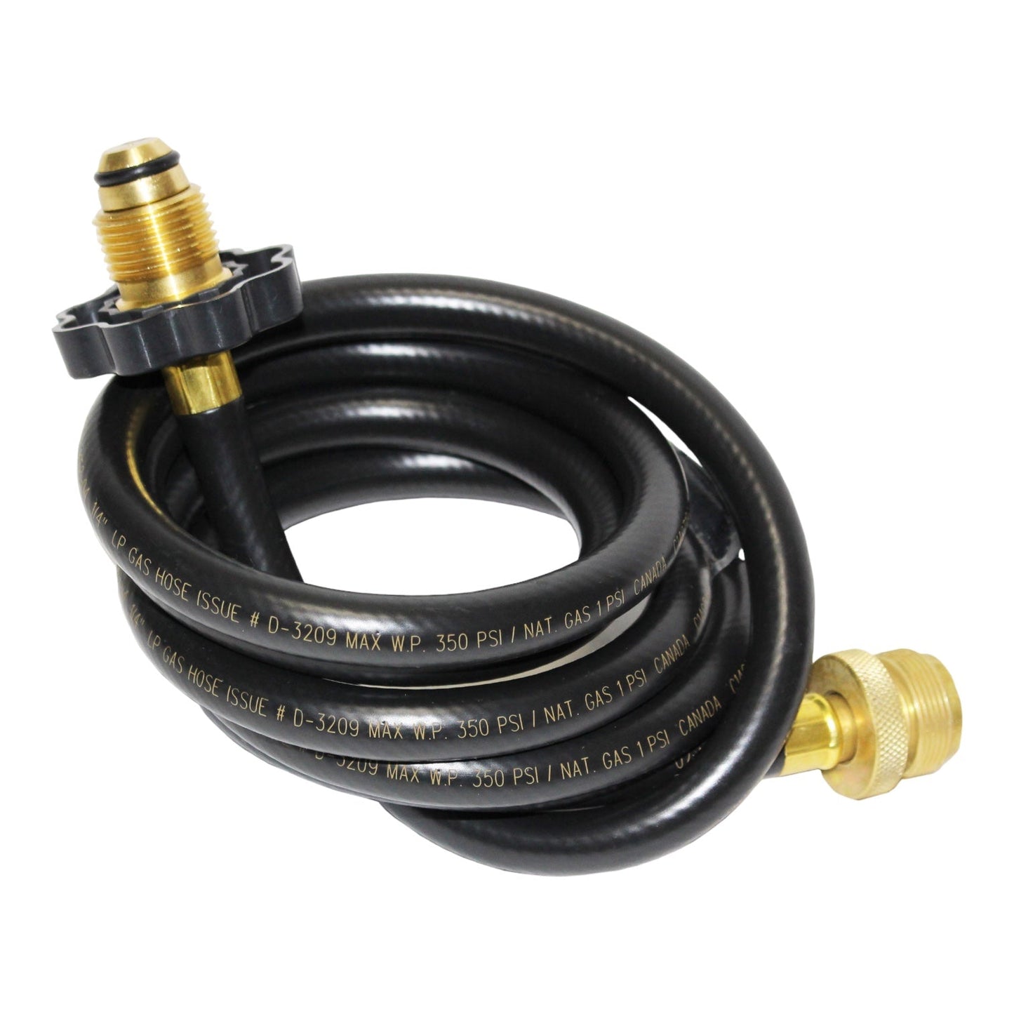 Standard Propane Hose – POL Fitting to BBQ Connection (6 ft or 8 ft, USA)