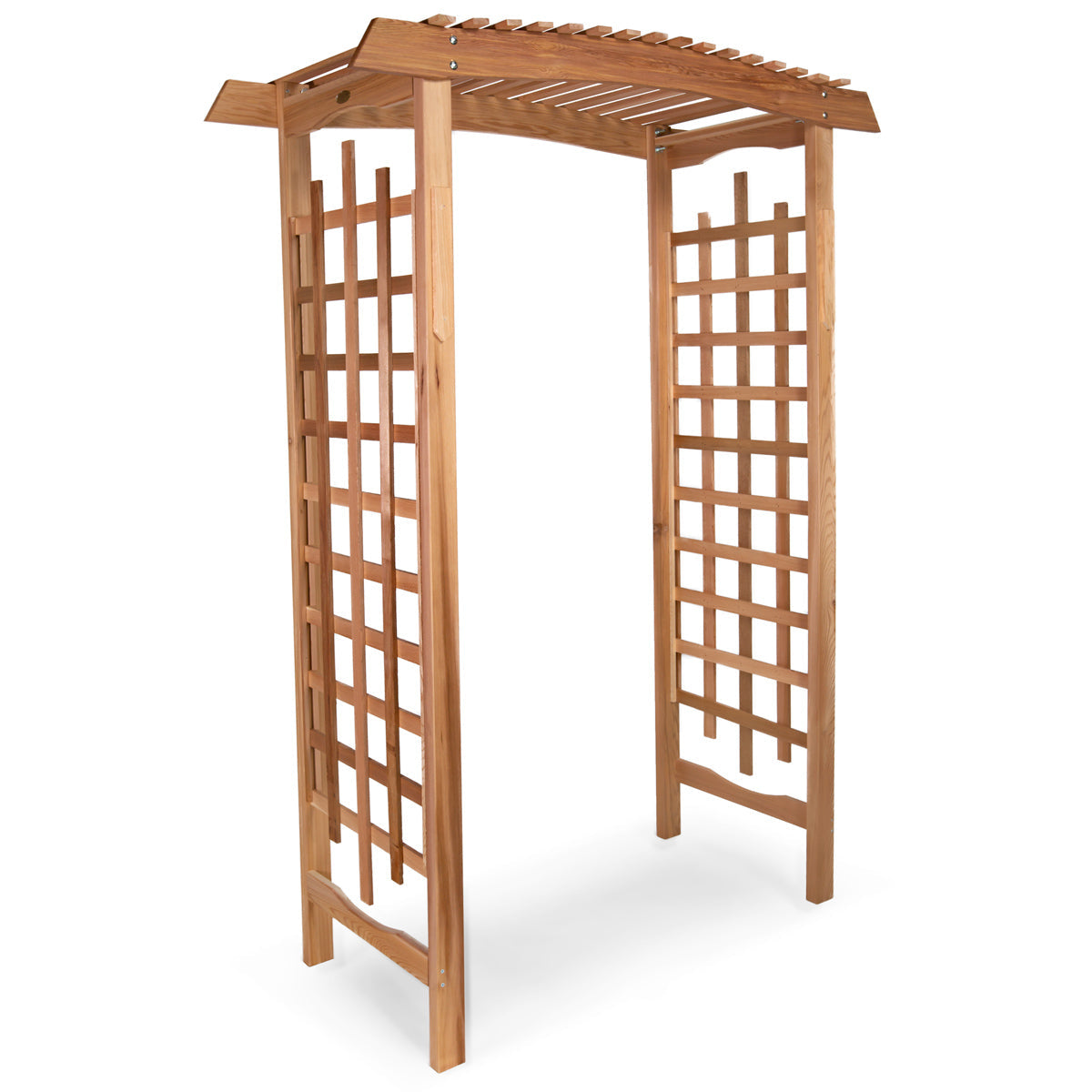 garden arbor cedar wooden trellis for climbing plants outdoor