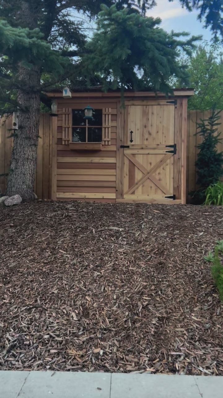 up close video tour of 8x4 cedar shed