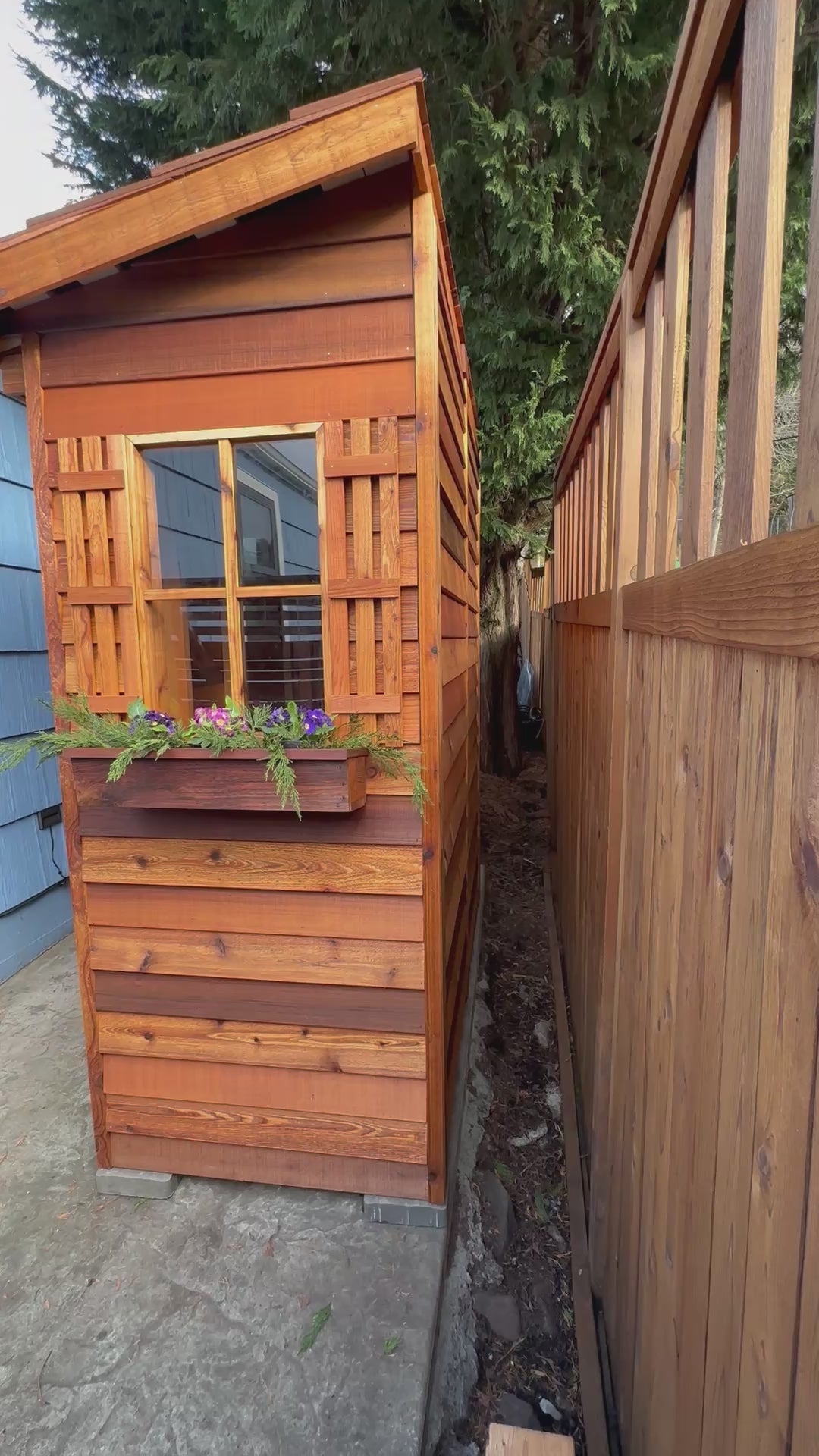 video of 6x3 lean to shed with window on end