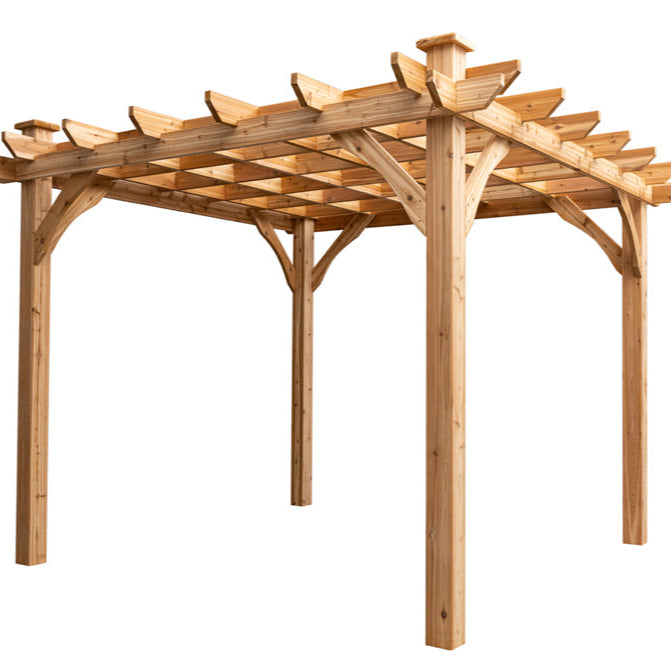 square cedarshed pergola