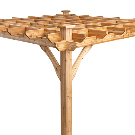 square ten by ten cedar pergola diy