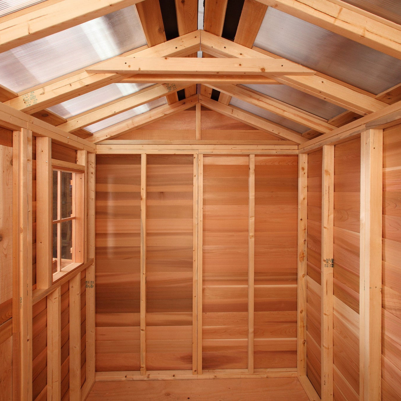 hobby house inside walls and skylight