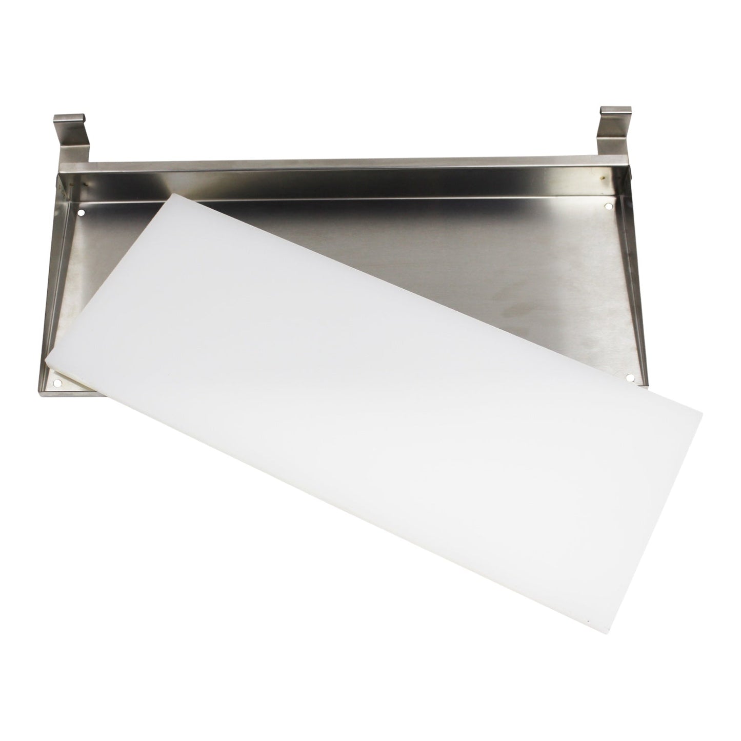Stainless Food & Drink Tray with Cutting Board – BBQ Accessory for Dickinson Grills