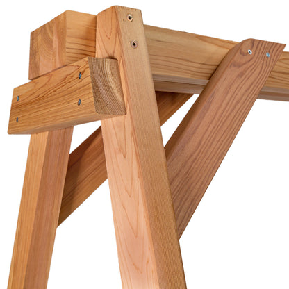 Classic 6ft Cedar Swing Set – A-Frame Swing Bench for Backyard Relaxation