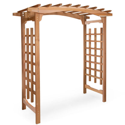 wooden garden arbor  trellis climbing plants outdoor