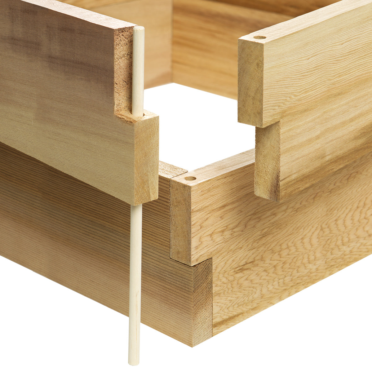 square raised wooden garden planters box
