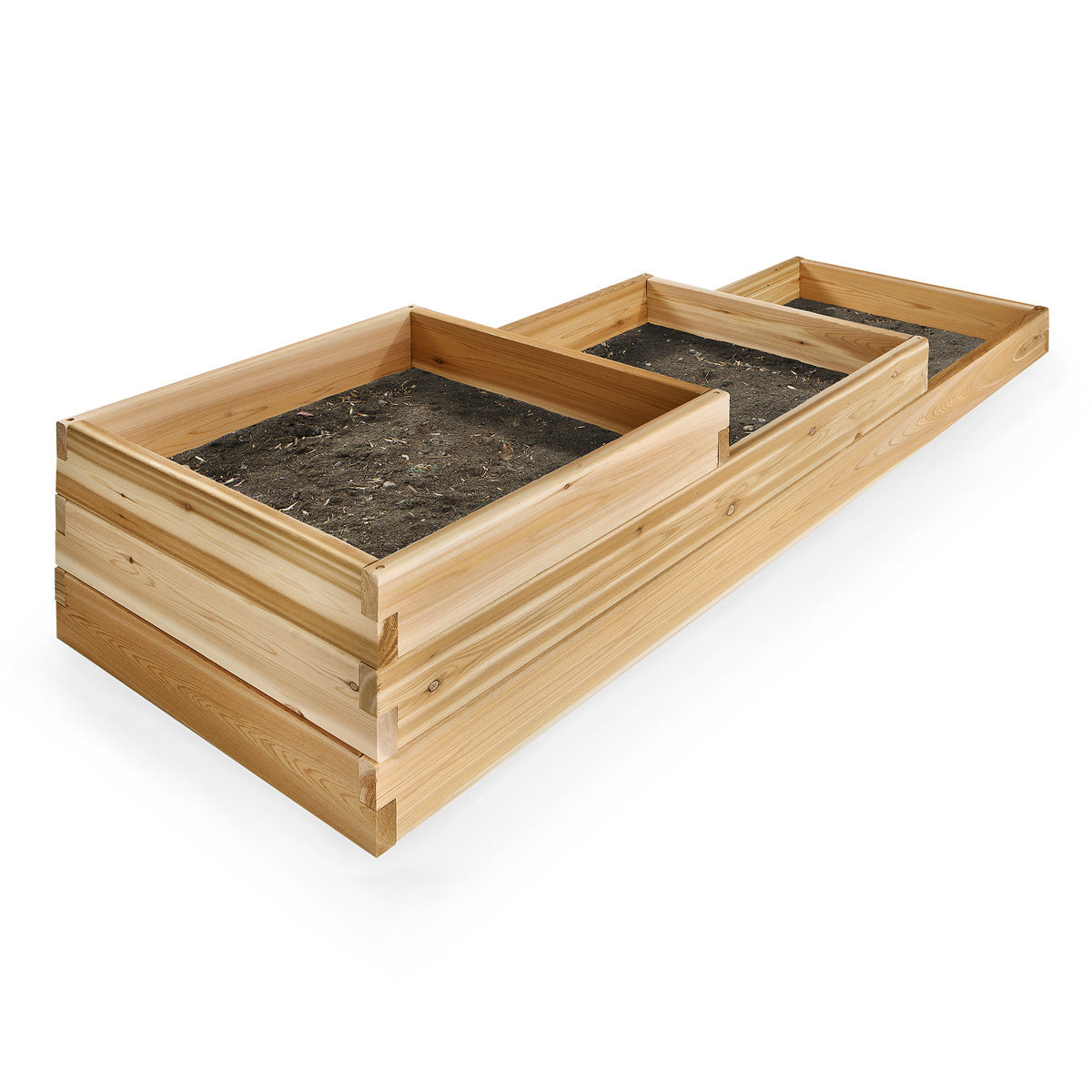 wooden garden planters box three tier