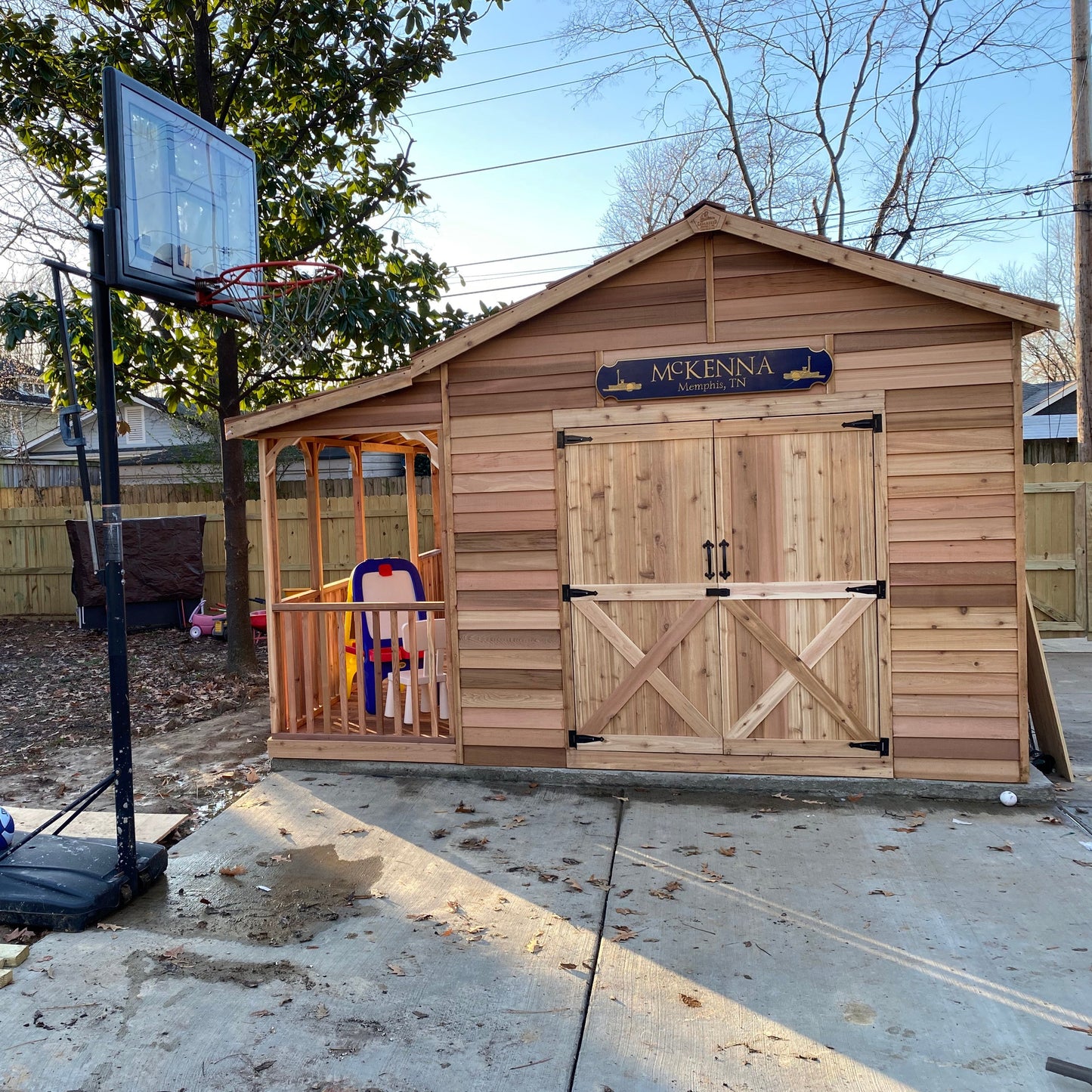 backyard double door shed