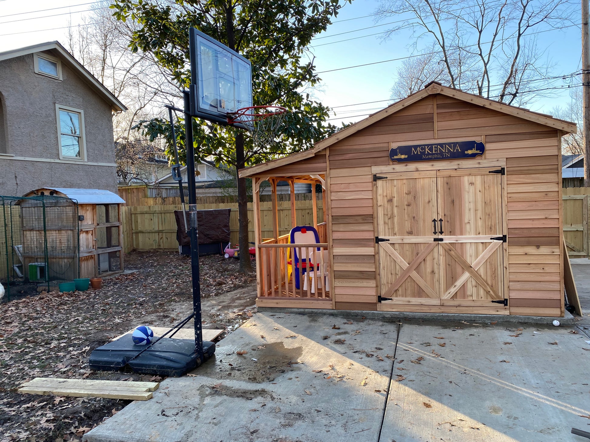 backyard double door shed
