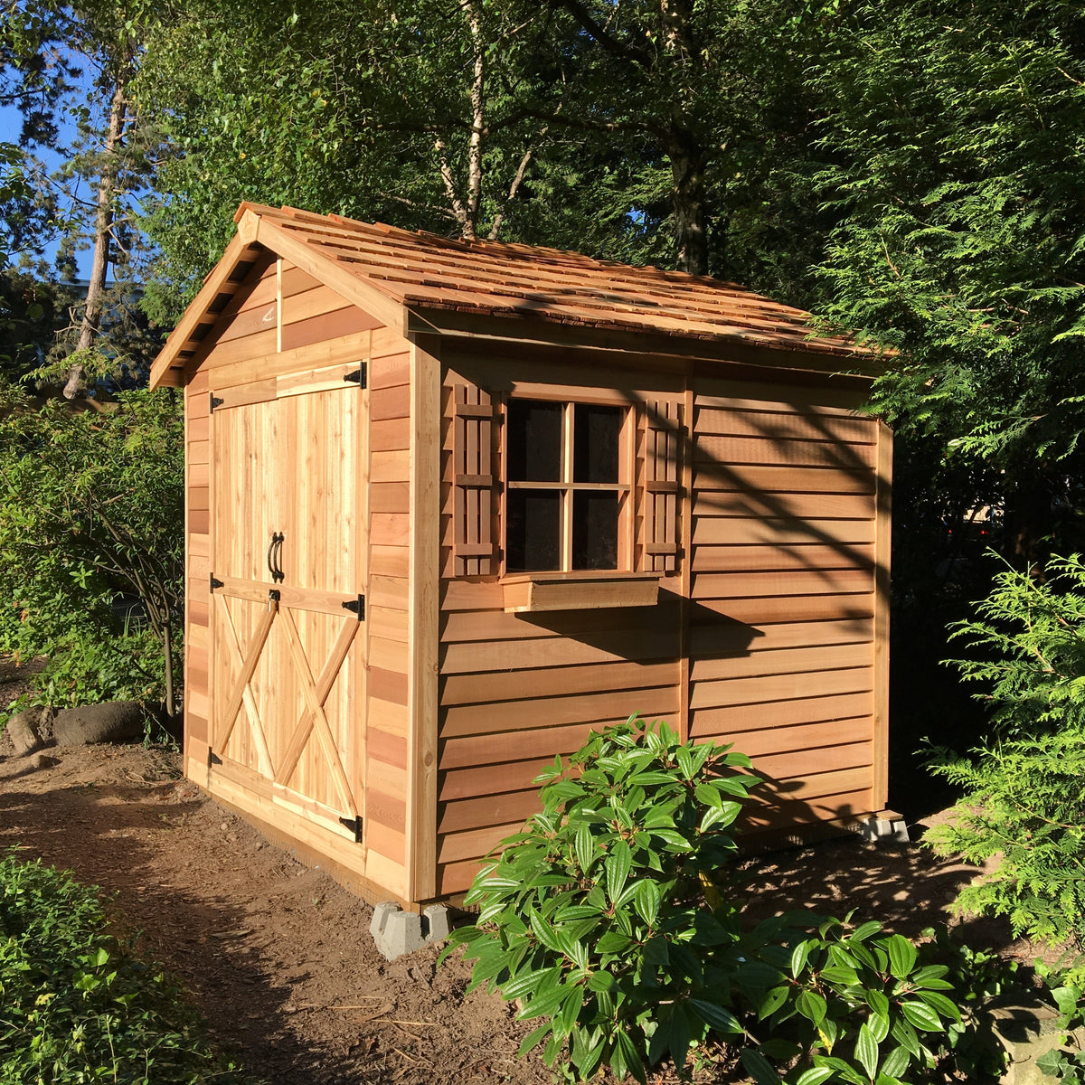 8x8 Wood Shed for Sale, Mini Storage Shed Kits – Cedarshed USA
