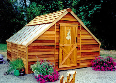 two joined Cedarshed 12' x12' Sunhouses