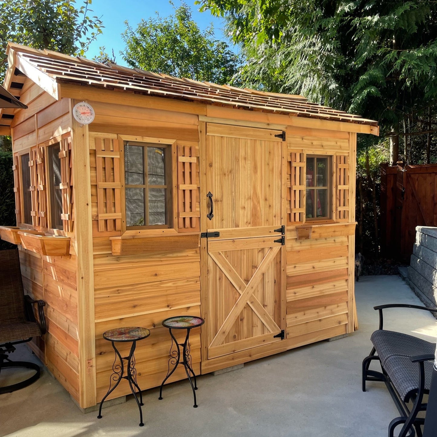 cedar backyard shed