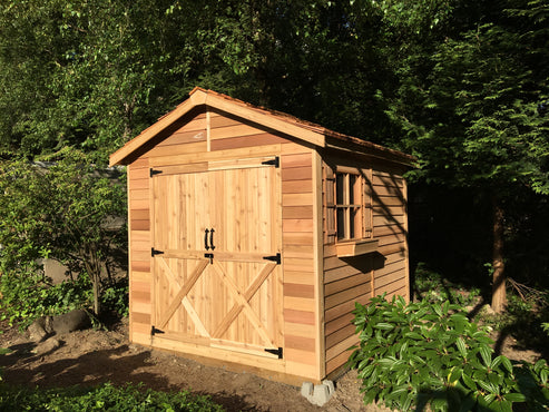 8x8 Wood Shed for Sale, Mini Tool Storage Shed Kits – Cedarshed USA