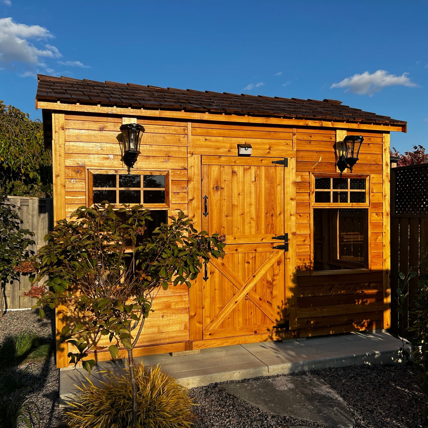 beach house shed with height extension