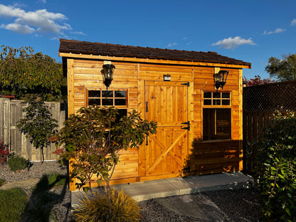 beach house shed with height extension