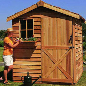 gardener shed kit and window  flower box