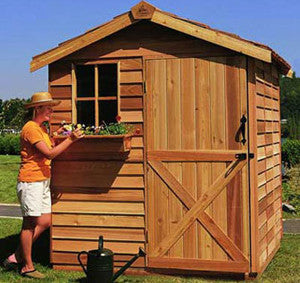 gardener shed kit and window  flower box