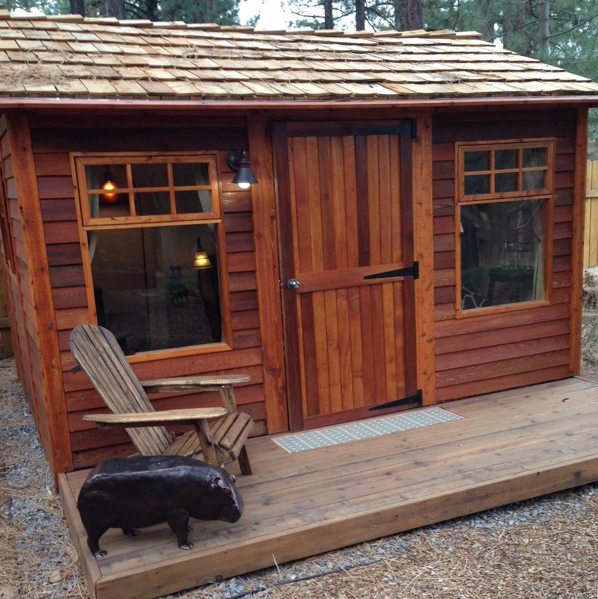 tiny cedar cabin